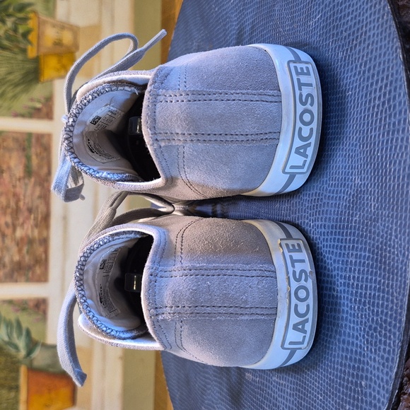 Lacoste Womens Gray Suede Sneakers sz. 7.5 (#1002A) EC. - Picture 6 of 16